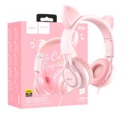 HOCO Bluetooth slušalice - W39 Macije uši/ roza