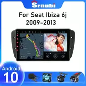 Srnubi Android 10 Car Radio For Seat Ibiza 6j 2009 2010 2011 2012 2013 Multimedia Video Player Navigation GPS 2 Din Stereo DVD