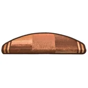 vidaXL Samolepilne preproge za stopnice 15 kosov rjave 65x21x4 cm