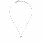Morellato Romantična srebrna ogrlica s srcem Tesori SAVB02 (verižica, obesek)