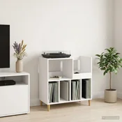 vidaXL Stojalo za gramofon Bela 82 x 39,5 x 82,5 cm Inženirski les
