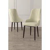 HANAH HOME Set 6 stolica Trex Cream Brown