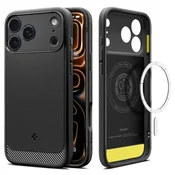 Spigen Zaščitni etui za iPhone 17 Pro Mat Rugged Armour Mag MagSafe - mat črna