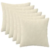 vidaXL Prevleka za blazino 6 pcs HEERLEN Krem 40 x 40 cm Mikrofibra