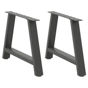 Vidaxl vidaXL Noge za klubsko mizico, 2 kosa, antracit, 70 x (42-43) cm, jeklo