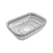Mexen Rita umivalnik nad pultom 45 x 32 cm, bela/črna vzorec - 21084586