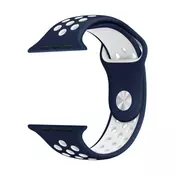 Apple Watch Sport Silicone Strap blue white M/L 42/44/45mm
