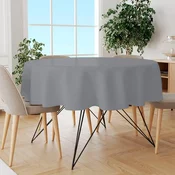 shumee Cozy Home & Living siv prt 140 cm okrogel - klasično eleganten, dekorativen visoke kakovosti, idealen za jedilnico, praznovanja in dekoracijo mize