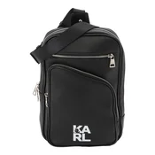 Karl Lagerfeld Torba za čez ramo črna/bela