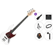 PSD Guitars JZB-100 Premium SET White Električna bas kitara
