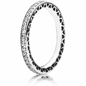 Pandora LjubeŽENSKI prstan s kristali 190963CZ (Obseg 56 mm)