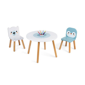 Lesena mizica in stolčki za otroke
