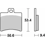 Zavorne ploščice SBS KH298 standardne keramične, črne