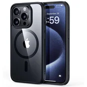 Hibridni ovitek ESR Classic Hybrid HaloLock za iPhone 15 Pro Max - clear black
