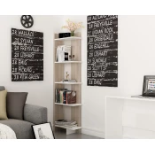 Hanah Home Polica 45x170x22cm Krem-Bela
