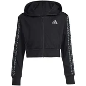 Adidas Duks za devojcice sa kapuljacom Jg An 3S Ft Fz KB6985, Crni