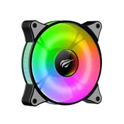 Računalniški ventilator Havit F2095 z RGB osvetlitvijo in do 1800 RPM - črn