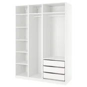 PAX Garderobna omara, bela, 175x58x236 cm