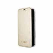 Maska na preklop Guess Book za iPhone X zlatna.