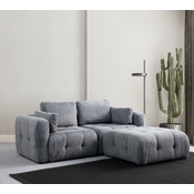 ATELIER DEL SOFA Amaris 2 Seater With Pouffe Grey ugaona sofa