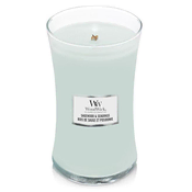 Woodwick Sagewood i Seagrass mirisna svijeca s drvenim fitiljem 609 g