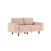 ATELIER DEL SOFA 2-Seat Sofa Sparrow 2 Salmon Walnut