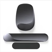 INF Silikonski komplet podloge za miško z oporo za zapestje, lycra Black, (5000264619)