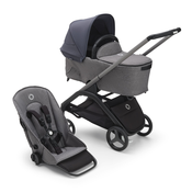 Bugaboo Dragonfly s košaro - GRAPHITE/GREY MELANGE - STORMY BLUE