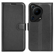 Etui Litchi za Huawei Pura 70 Ultra - črn