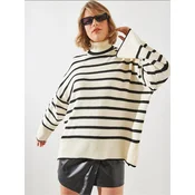 Bianco Lucci Pulover Pullover bež/črna