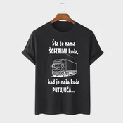 MAFIMI Muška majica Šta ce nama Šoferima kuca, Crna