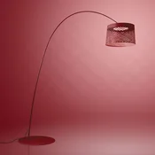 Foscarini Twiggy Grid LED obločna svetilka, karminasto rdeča - Dizajn - karminsko rdeča