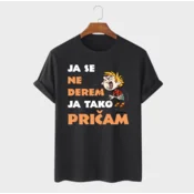 MAFIMI Muška majica Ja se ne derem ja tako pricam, Crna