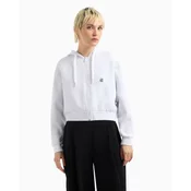 Armani Exchange za ženske. XW000822AF10818U0002 Bela jopica z zadrgo (M), Priložnostno, Šport, Bombaž, Večnamenski š