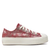 Converse Modne superge Chuck Taylor All Star Lift Platform Suede Shimmer A11634C Roza