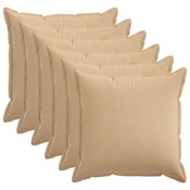 vidaXL Prevleka za blazino 6 pcs HOUTEN Krem 65 x 65 cm Lažni lanu