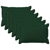 vidaXL Prevleka za blazino 6 pcs HOUTEN Temno zelena 30 x 50 cm