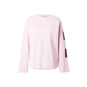 PIECES Majica PCRIA FANY rosé / karminsko rdeča