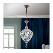 Orion HL 6-1498/1 - Kristalni luster na lancu ARILA 1xE27/60W/230V braon/patina