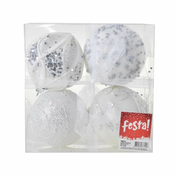 FESTA Novogodišnje kugle Special bele/ set 1/4d