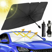 Cool Mango Zložljiv senčnik za vetrobransko steklo z zaščito pred UV žark, notranje senčilo za avto - Carshade