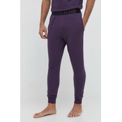 Dugi doljnji dio pidžame Calvin Klein Underwear za muškarce, boja: ljubičasta, s tiskom