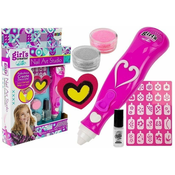 Lean-toys Baterijski set za poslikavo nohtov z bleščicami
