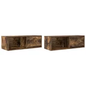 Vidaxl TV omarica 2 kosa dimljeni hrast 80x31x25,5 cm inženirski les