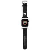 Karl Lagerfeld Pašček Karl Lagerfeld za Apple Watch 42/44/45/49mm Karl Head – črn