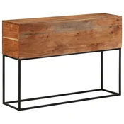 vidaXL vidaXL Konzolna miza 110x30x75 cm trden akacijev les in železo, (21242658)