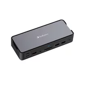 Priklopna postaja Verbatim USB-C® Pro CDS-15 - 15 priključkov, siva