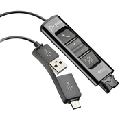 Adapter Plantronics - DA85, USB-A/USB-C/QD, crni