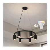 Brilagi - LED RGBW prigušiva luster na sajli SELE 6xGU10/6,5W/230V crna