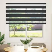 Zavjesa zebra crna 145x100 cm širina tkanine 140,9 cm poliester